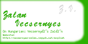 zalan vecsernyes business card